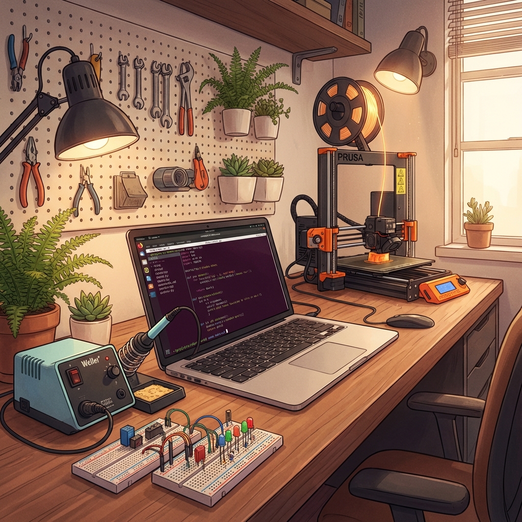 Biurko to nie tylko komputer Autor: Nano Banana 🍌