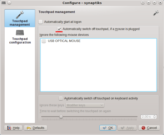 &ldquo;Konfiguracja touchpada w KDE&rdquo;